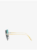Dita irregular-frame metal sunglasses, imported from the UK