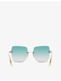 Dita irregular-frame metal sunglasses, imported from the UK