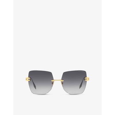 selfridges Dita Irregular-Frame Metal Sunglasses- Buy online at McGrocer