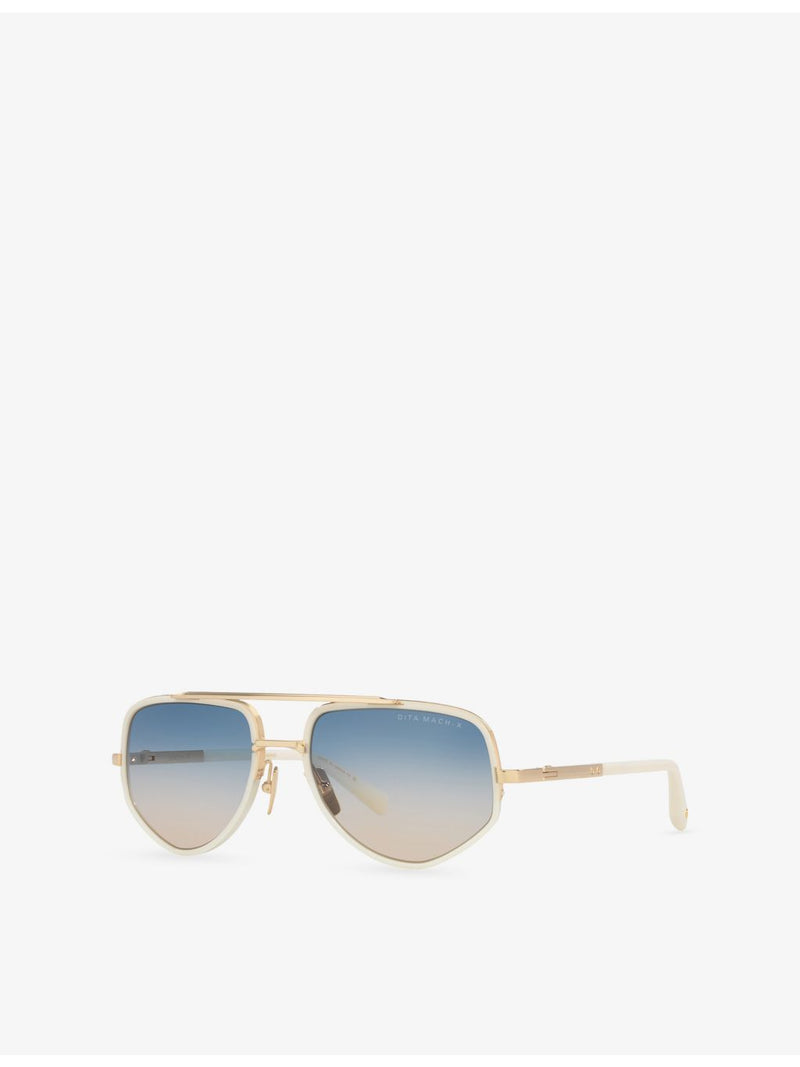 DITA acetate pilot sunglasses with double bridge, UK version