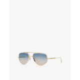 DITA acetate pilot sunglasses with double bridge, UK version