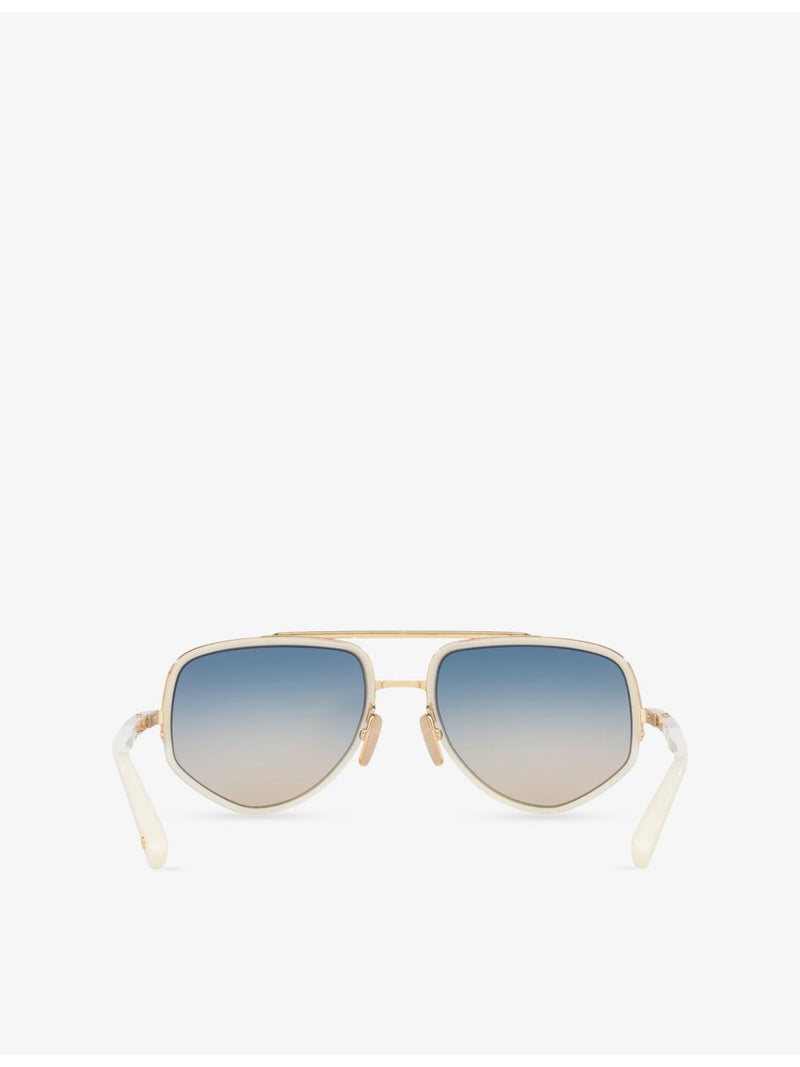 DITA acetate pilot sunglasses with double bridge, UK version
