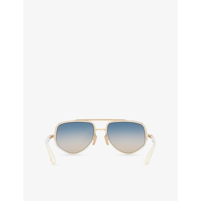 DITA acetate pilot sunglasses with double bridge, UK version