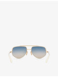 DITA acetate pilot sunglasses with double bridge, UK version