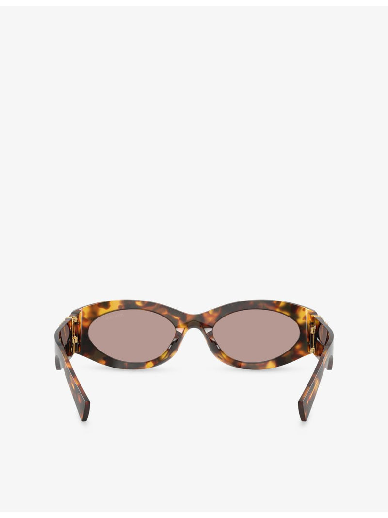 Miu Miu oval acetate sunglasses with tinted lenses - British product