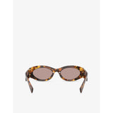 Miu Miu oval acetate sunglasses with tinted lenses - British product