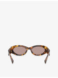 Miu Miu oval acetate sunglasses with tinted lenses - British product