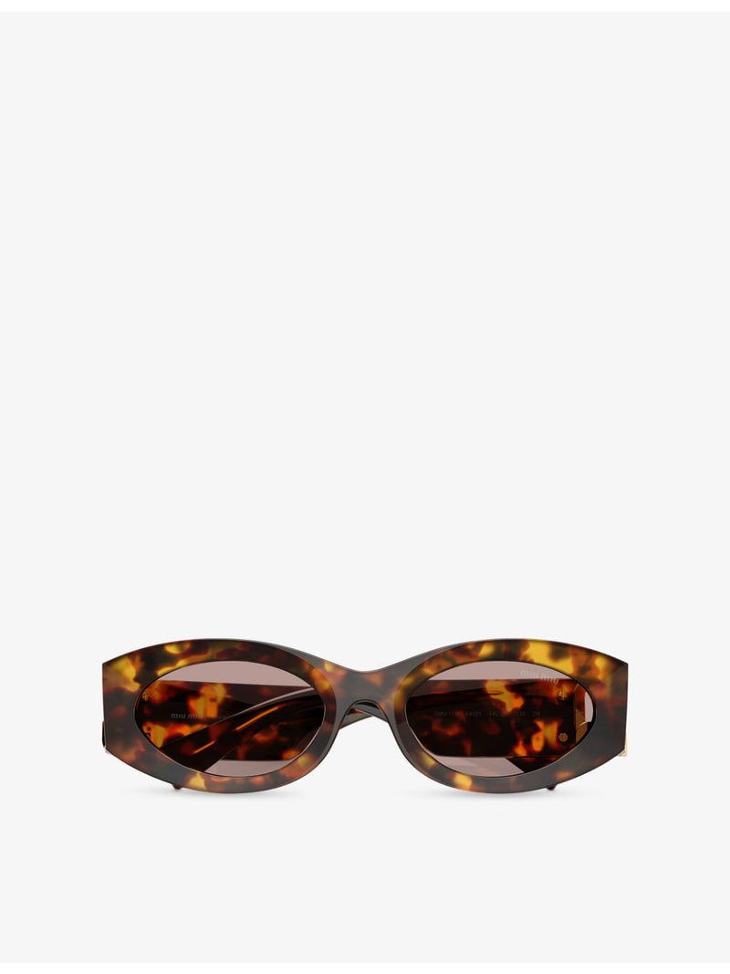 Miu Miu oval acetate sunglasses with tinted lenses - British product