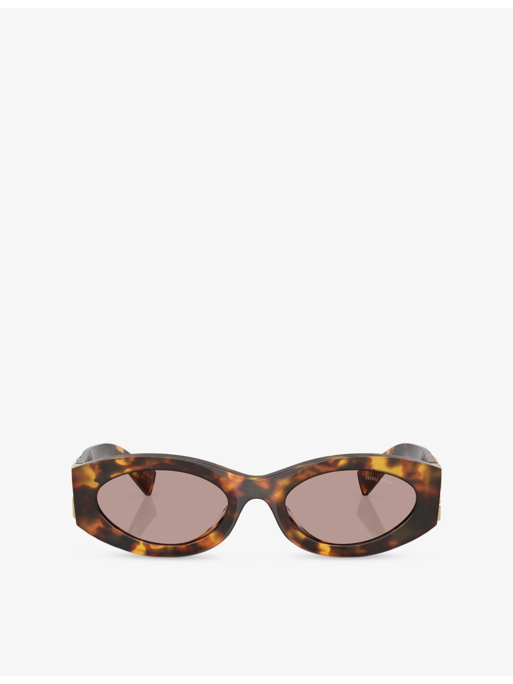Miu Miu oval acetate sunglasses with tinted lenses - British product