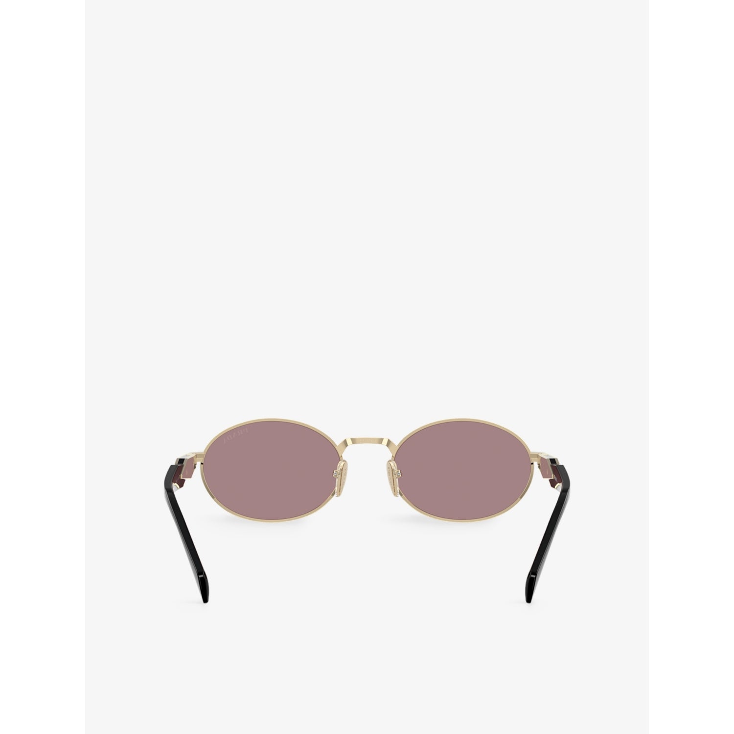 Prada PR 65ZS oval-frame metal sunglasses, imported from the UK