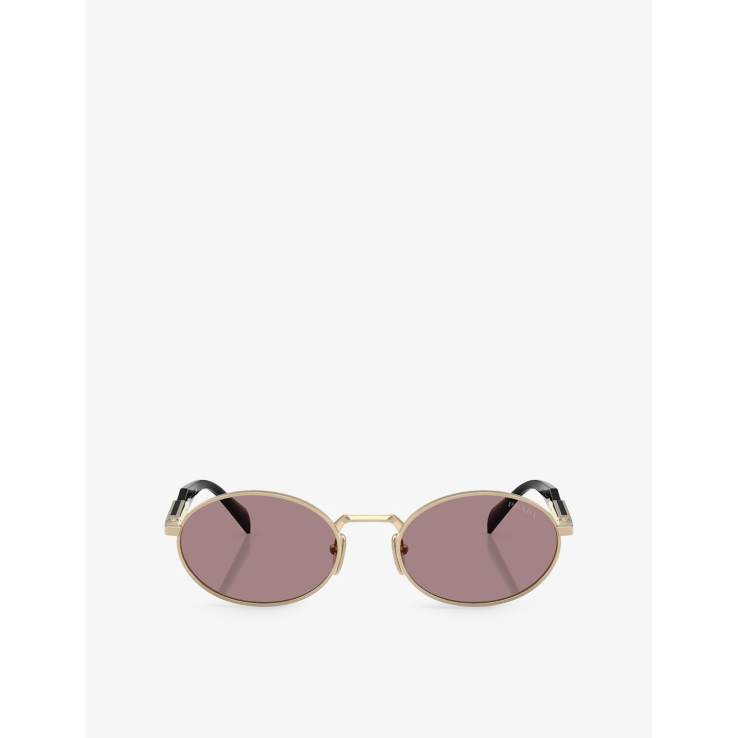 Prada PR 65ZS oval-frame metal sunglasses, imported from the UK
