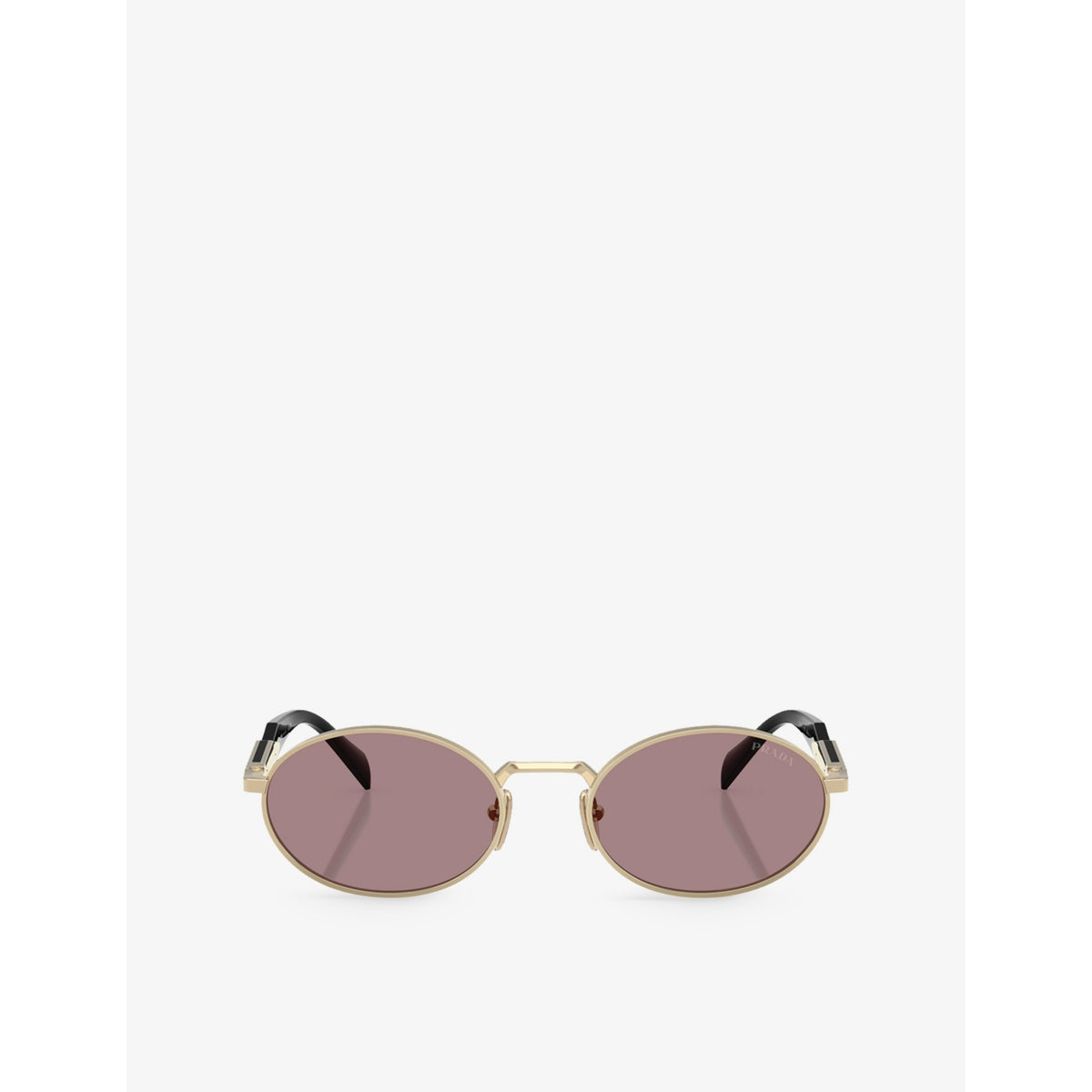 Prada PR 65ZS oval-frame metal sunglasses, imported from the UK
