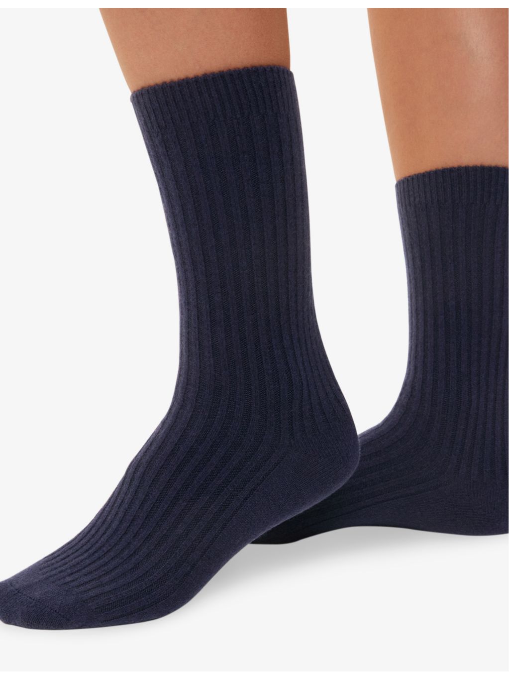 Whistles ribbed-knit cashmere socks, ankle length, UK version
