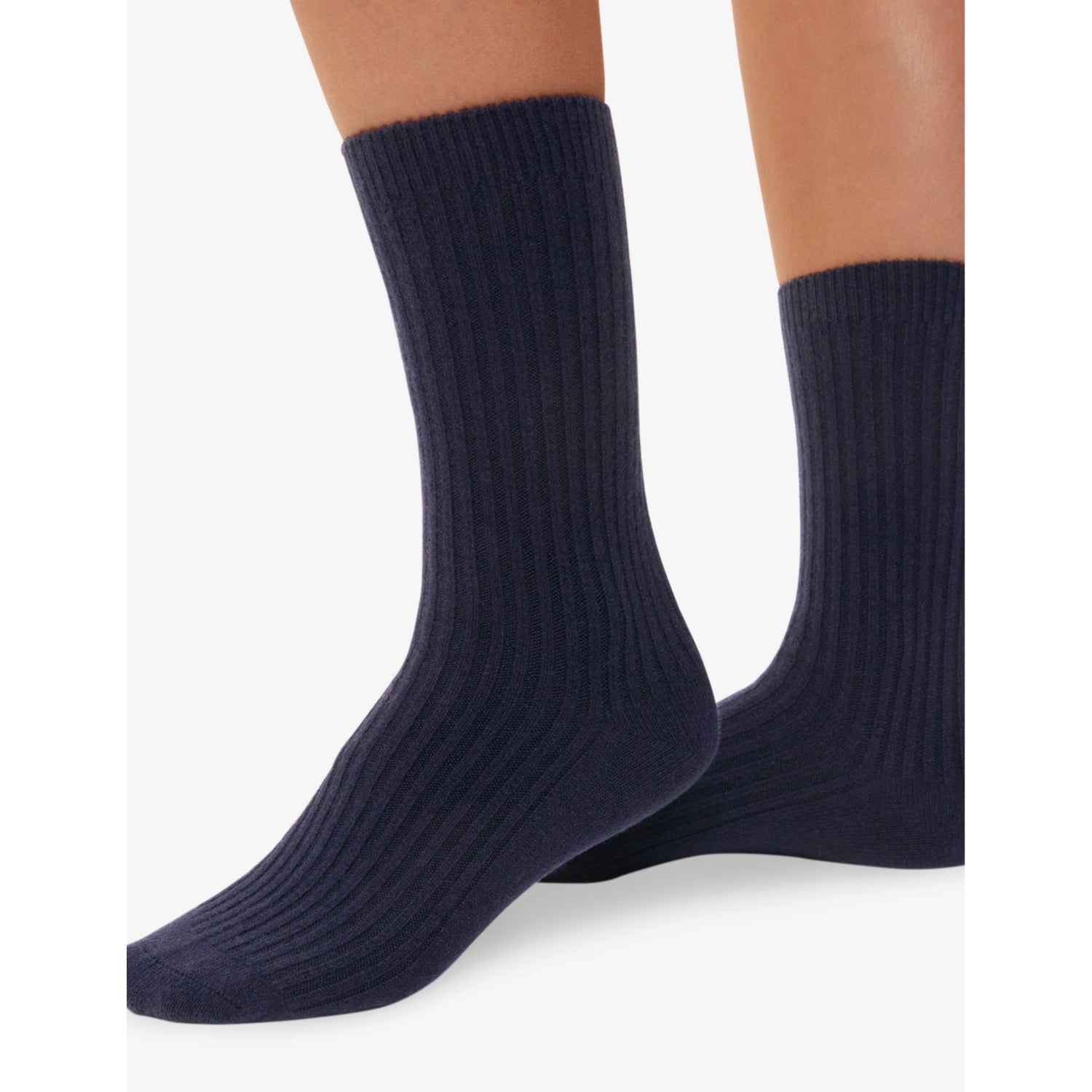 Whistles ribbed-knit cashmere socks, ankle length, UK version