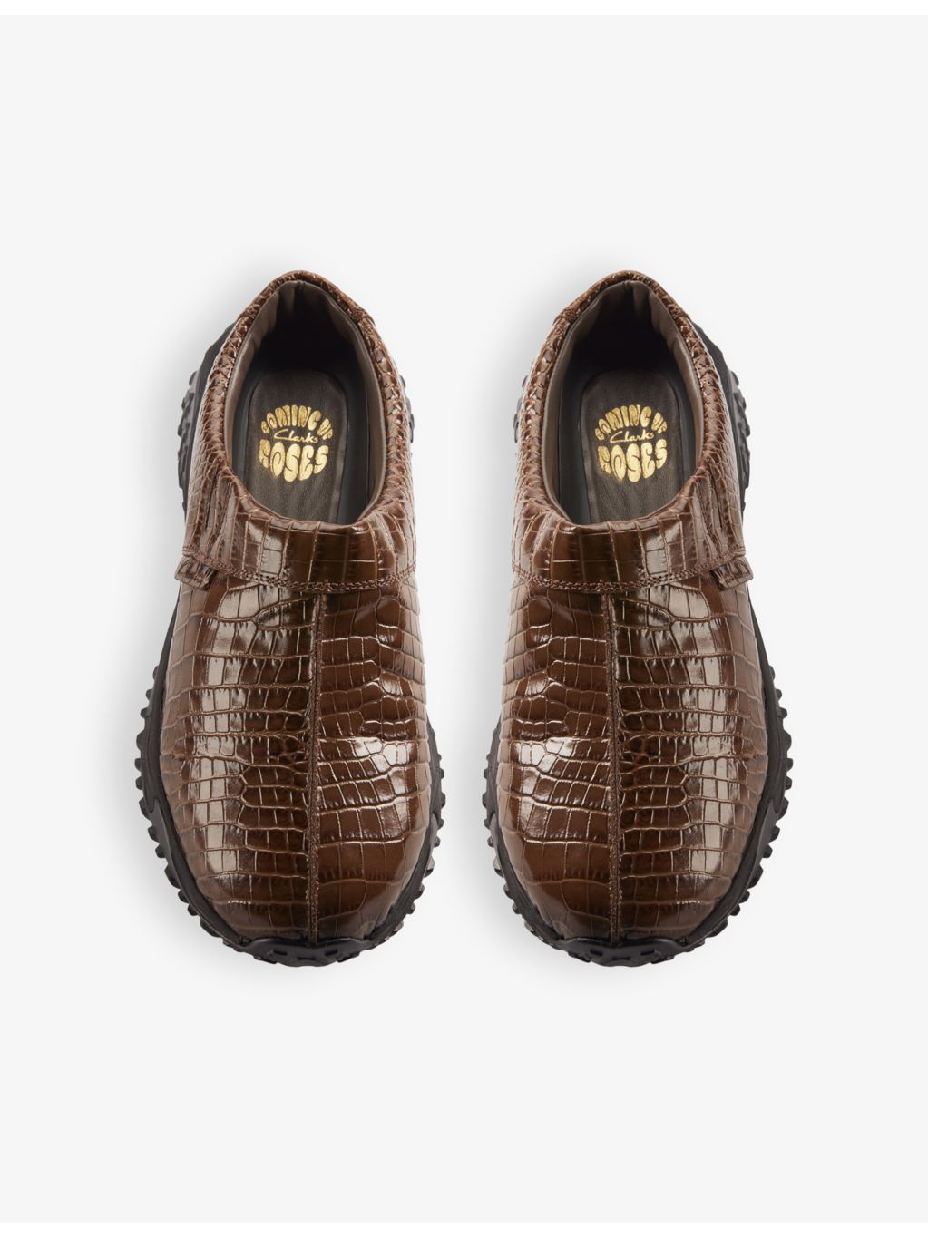 Clarks Martine Rose croc-embossed leather clogs - British product