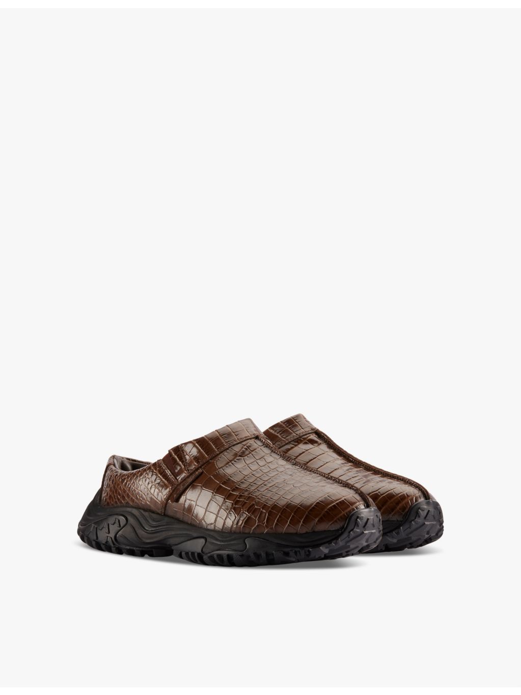 Clarks Martine Rose croc-embossed leather clogs - British product
