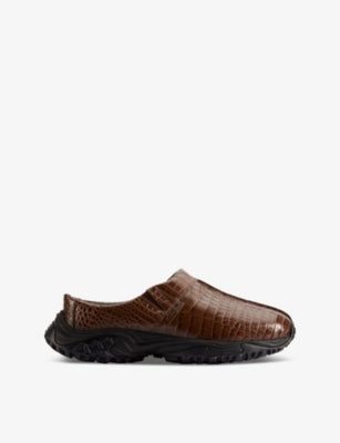 Clarks x Martine Rose Clog 1 Croc-Embossed Leather Clogs