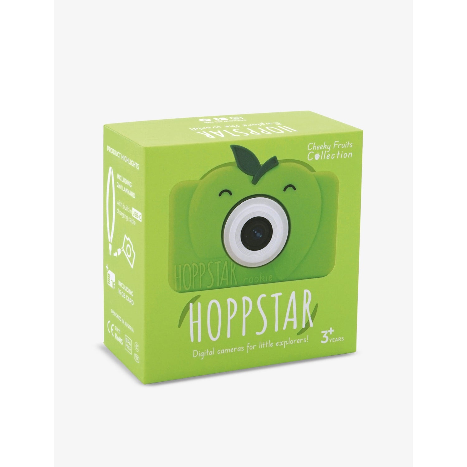 Hoppstar Rookie pineapple digital camera with silicone sleeve - British product