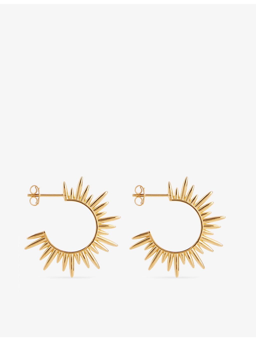 Rachel Jackson mini huggie hoop earrings 22ct gold-plated, UK version
