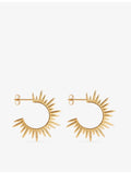 Rachel Jackson mini huggie hoop earrings 22ct gold-plated, UK version