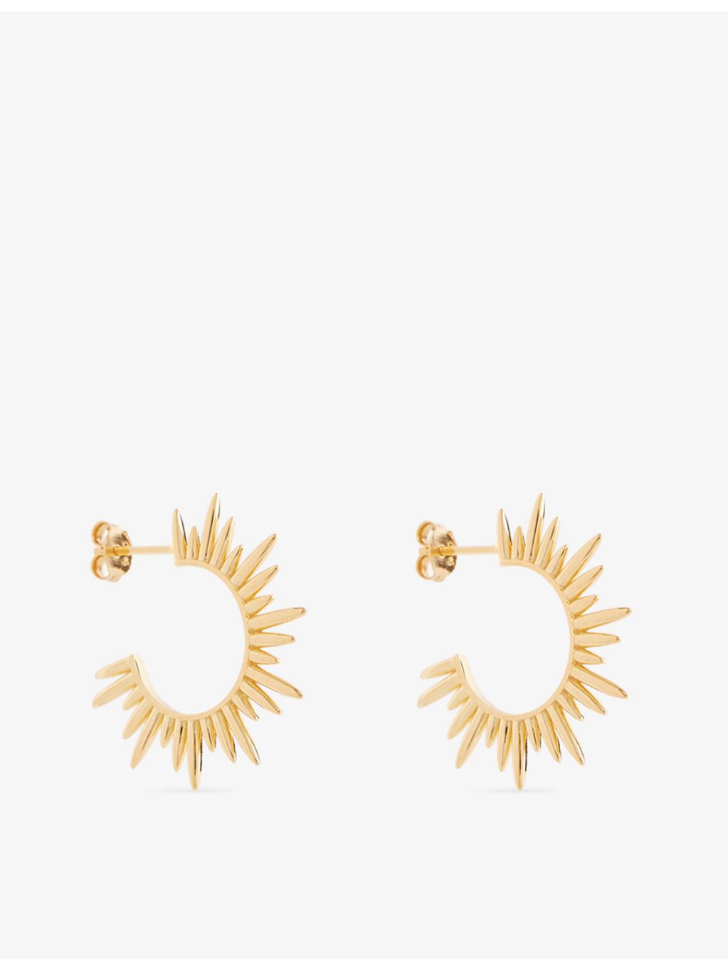 Rachel Jackson mini huggie hoop earrings 22ct gold-plated, UK version