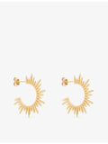 Rachel Jackson mini huggie hoop earrings 22ct gold-plated, UK version