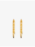 Rachel Jackson huggie earrings 22ct gold-plated, imported from the UK