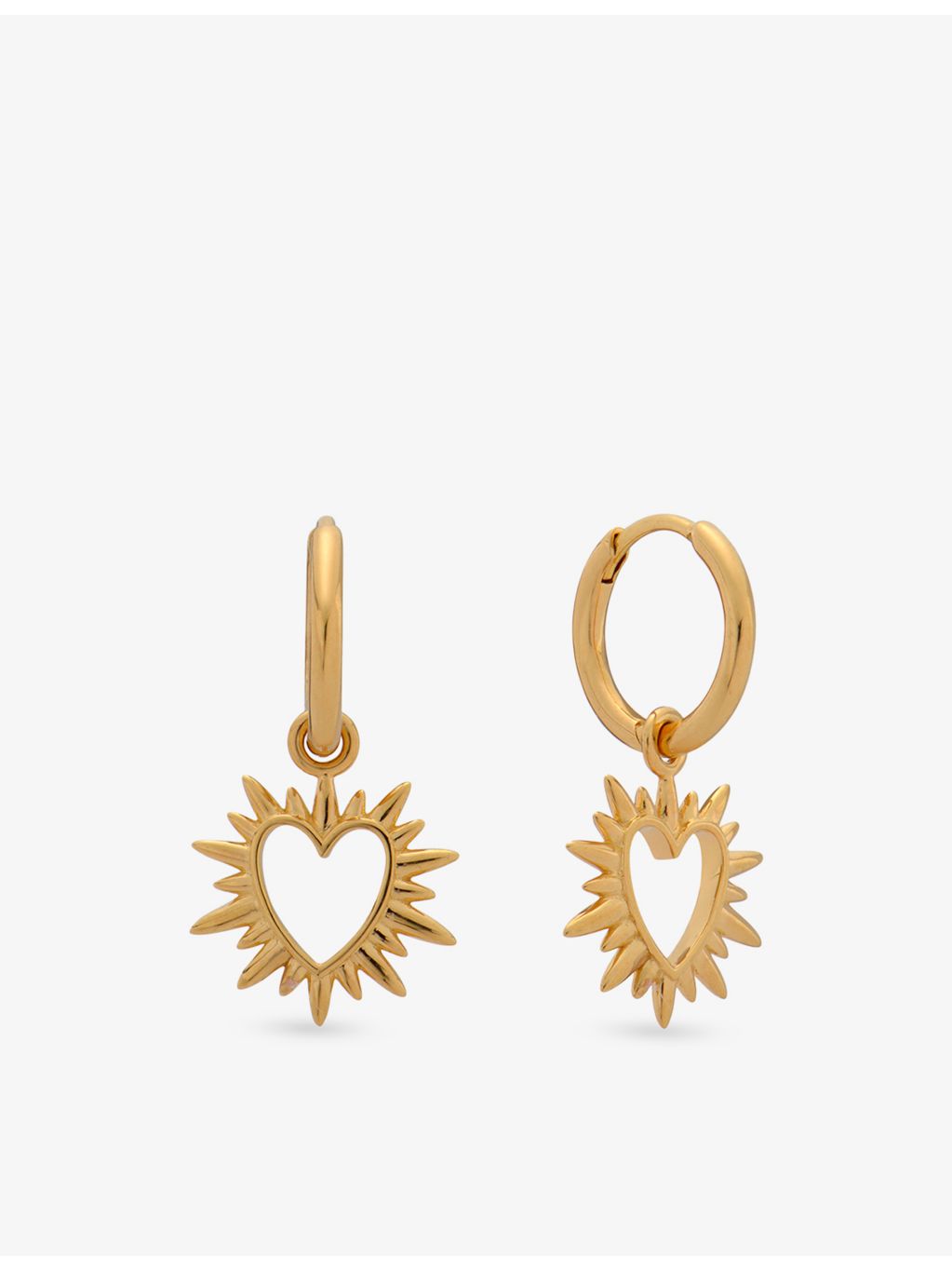 Rachel Jackson huggie earrings 22ct gold-plated, imported from the UK