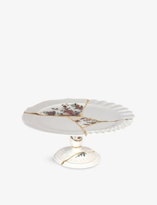 Seletti Kintsugi porcelain cake stand 36cm (British brand)