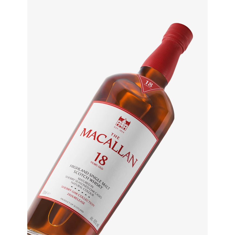 Macallan 18 Year Old Sherry Oak single malt Scotch 700ml - British product