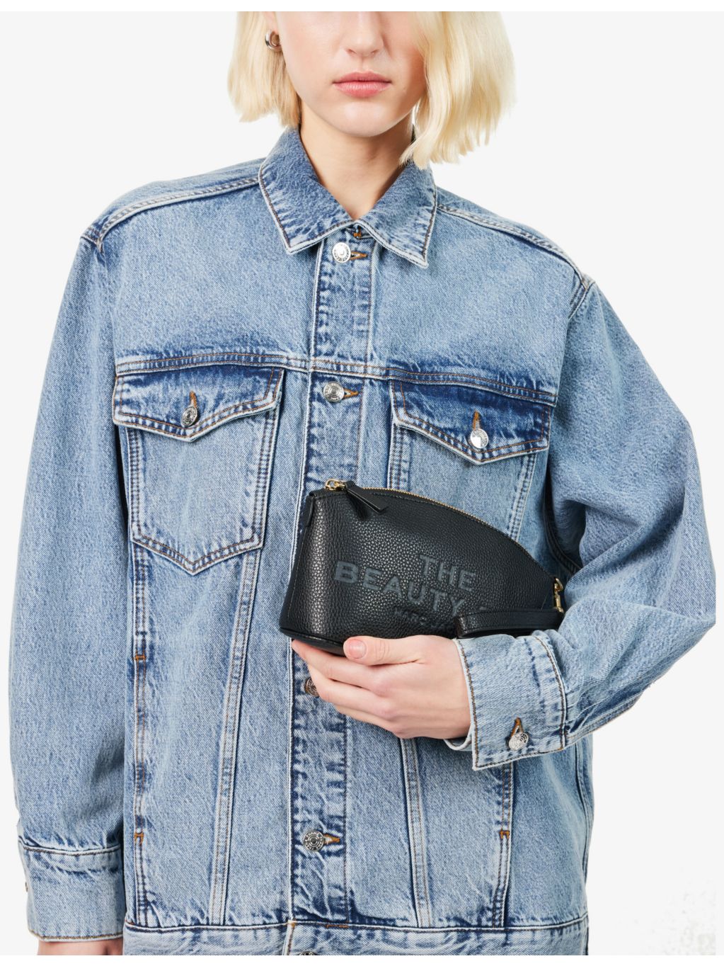 Marc Jacobs The Beauty Bag leather cosmetics pouch, imported from the UK