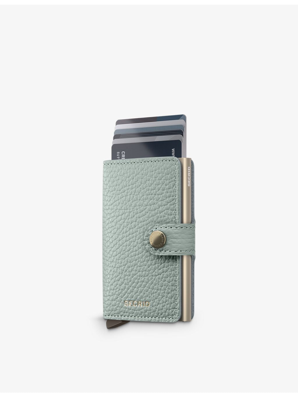 Secrid Pebble leather wallet with aluminium card protector - British product
