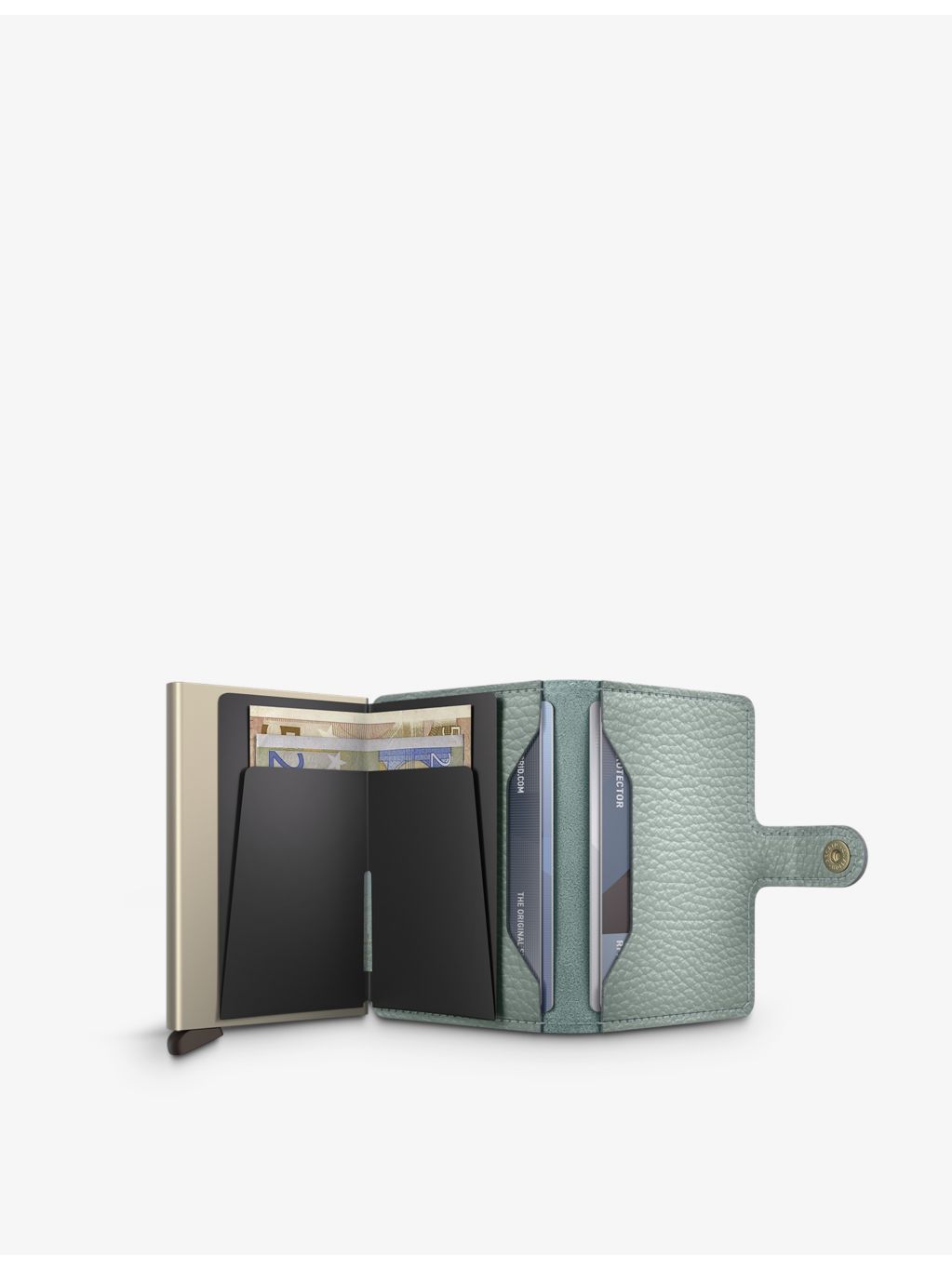 Secrid Pebble leather wallet with aluminium card protector - British product