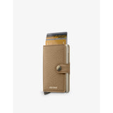 Secrid Pebble debossed leather wallet with aluminium card protector - British product