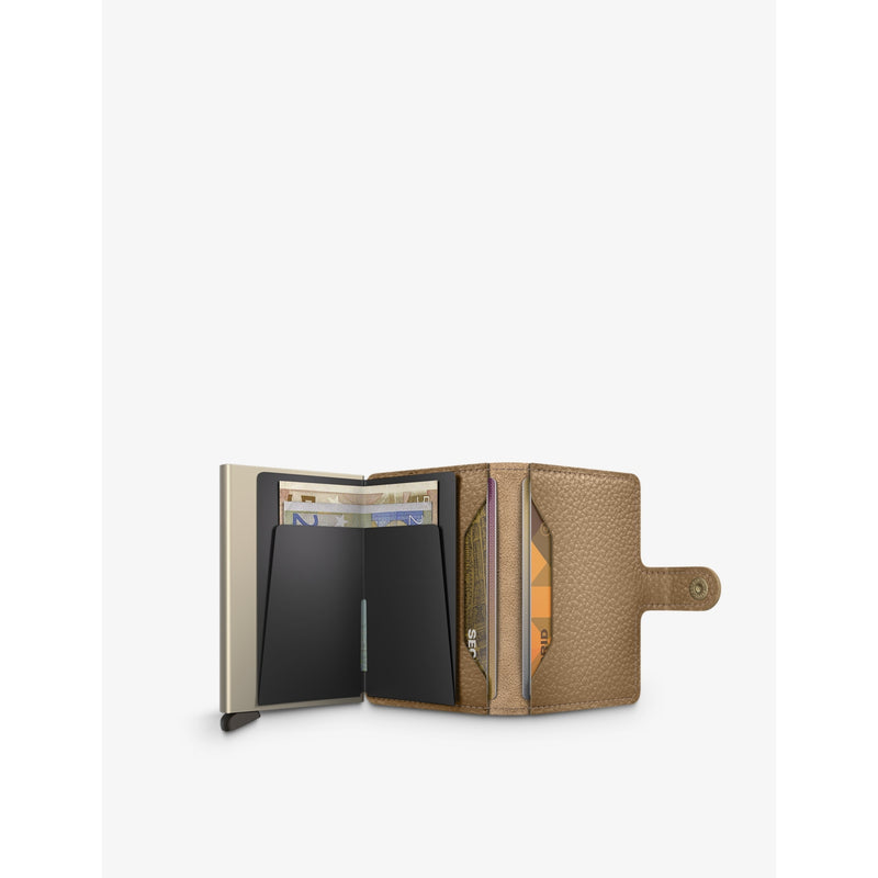 Secrid Pebble debossed leather wallet with aluminium card protector - British product