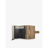 Secrid Pebble debossed leather wallet with aluminium card protector - British product