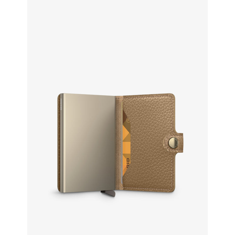 Secrid Pebble debossed leather wallet with aluminium card protector - British product