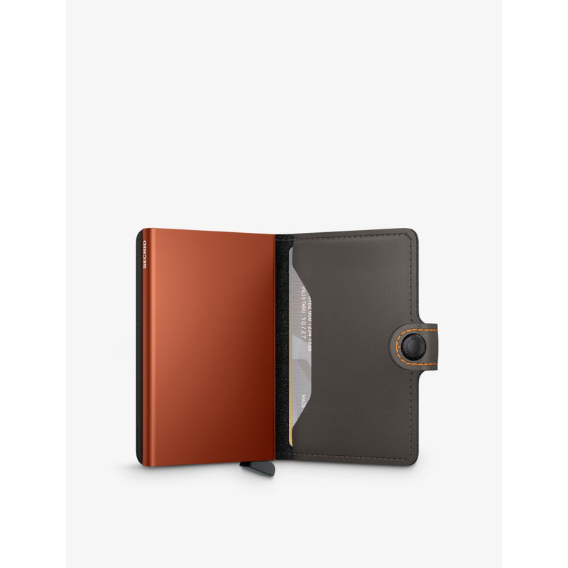 Secrid matte leather wallet with aluminium card protector, UK version