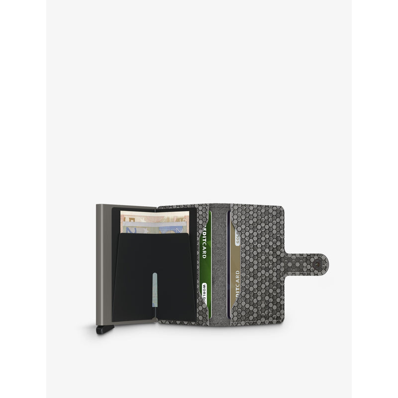 Secrid Miniwallet hexagonal-print leather - British product