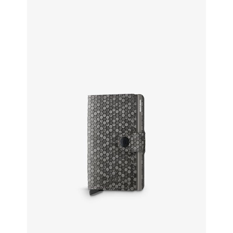 Secrid Miniwallet hexagonal-print leather - British product