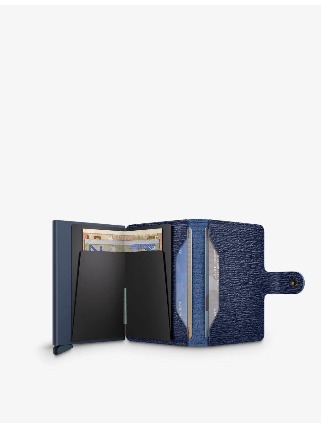 Crisple leather wallet with aluminium card protector (British brand)