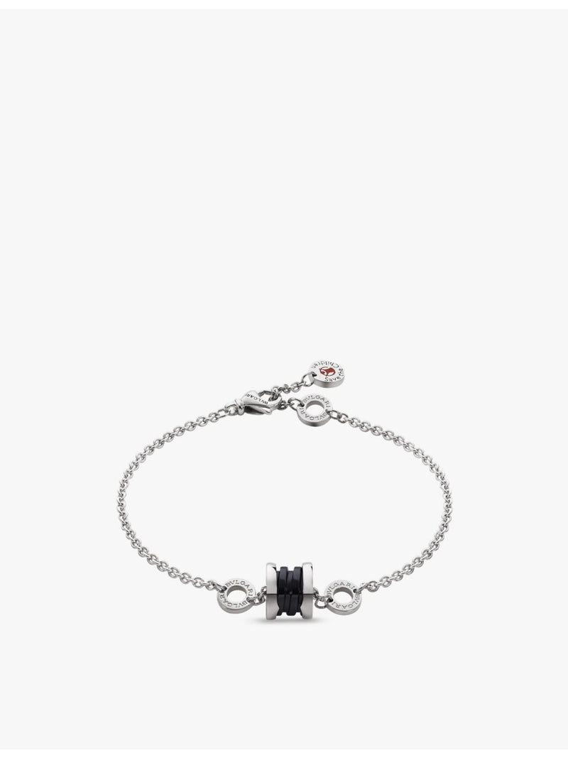 Bulgari sterling silver black ceramic bracelet 15cm, imported from the UK