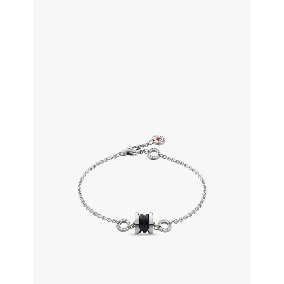 Save The Children sterling-silver and black ceramic chain bracelet - S/M