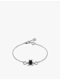 Bulgari sterling silver black ceramic bracelet 15cm, imported from the UK