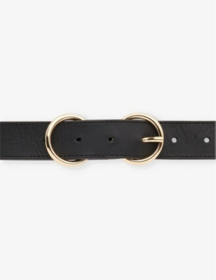 Whistles Double-Ring Buckle Leather Belt 92.7cm