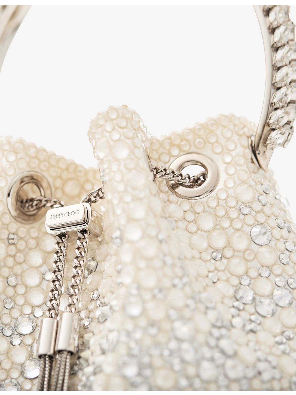 Jimmy Choo Bon Bon gem-embellished woven cross-body bag, UK version