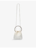 Jimmy Choo Bon Bon gem-embellished woven cross-body bag, UK version