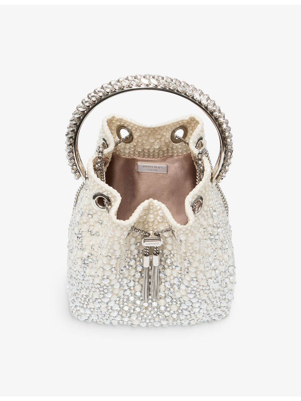 Jimmy Choo Bon Bon gem-embellished woven cross-body bag, UK version