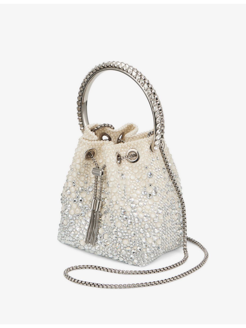Jimmy Choo Bon Bon gem-embellished woven cross-body bag, UK version