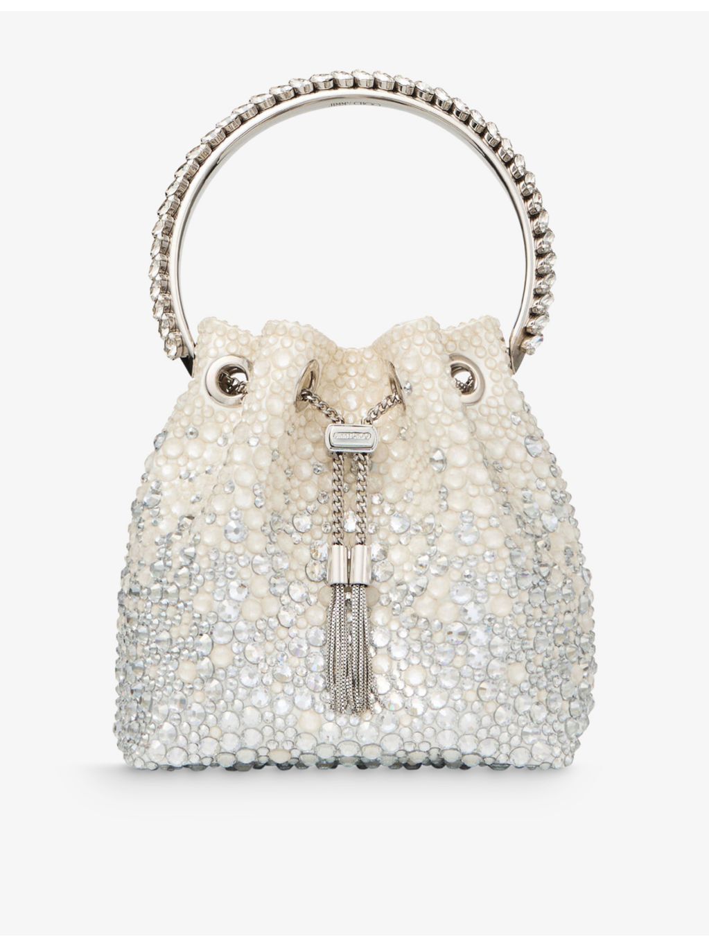 Jimmy Choo Bon Bon gem-embellished woven cross-body bag, UK version